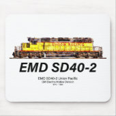 EMD SD40-2 Diesellocomotief. Unie voor de Stille O Muismat (Voorkant)