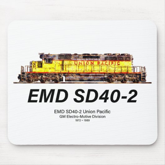 EMD SD40-2 Diesellocomotief. Unie voor de Stille O Muismat (Voorkant)