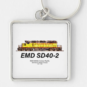 EMD SD40-2 Diesellocomotief. Unie voor de Stille O Sleutelhanger
