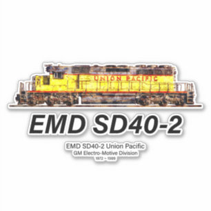 EMD SD40-2 Diesellocomotief. Unie voor de Stille O Sticker