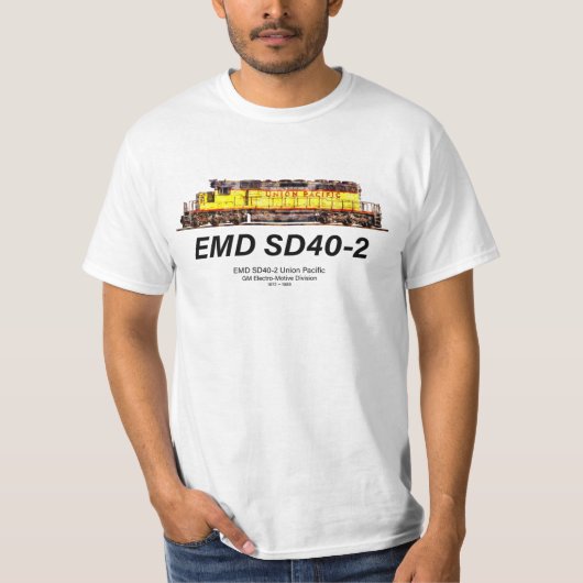 EMD SD40-2 Diesellocomotief. Unie voor de Stille O T-shirt (Voorkant)