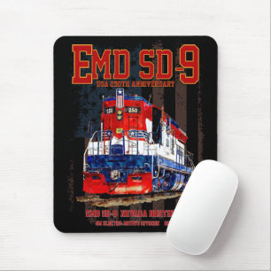 EMD SD-9-locomotief USA 250e verjaardagsbekleding Muismat