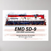 EMD SD-9-locomotief USA 250e verjaardagsuitvoering