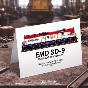 EMD SD-9 USA 250e verjaardag erfgoedlocomotief Bedankkaart