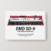 EMD SD-9 USA 250e verjaardag erfgoedlocomotief Button (Voorkant)