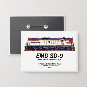 EMD SD-9 USA 250e verjaardag erfgoedlocomotief Button