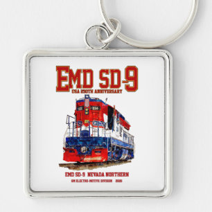EMD SD-9 USA 250e verjaardag erfgoedlocomotief Sleutelhanger