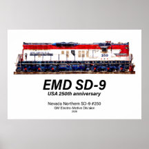 EMD SD-9 USA 250th Anniversary Heritage Locomotief