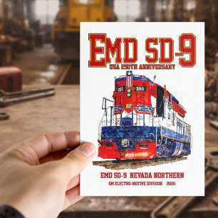 EMD SD-9 USA 250th Verjaardag Heritage Locomotief Briefkaart
