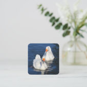 Emden Geese Vierkante Visitekaartje (Staand voorkant)