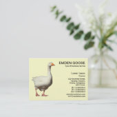 Emden Goose - Bleek Geel Visitekaartje (Staand voorkant)
