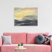 Emden rides the waves Indian Ocean 1914 2011 Canvas Afdruk (Insitu (Woonkamer))