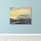 Emden rides the waves Indian Ocean 1914 2011 Canvas Afdruk (Insitu (Houten vloer))