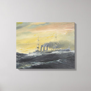 Emden rides the waves Indian Ocean 1914 2011 Canvas Afdruk