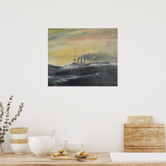 Emden rides the waves Indian Ocean 1914 2011 Poster (Keuken)