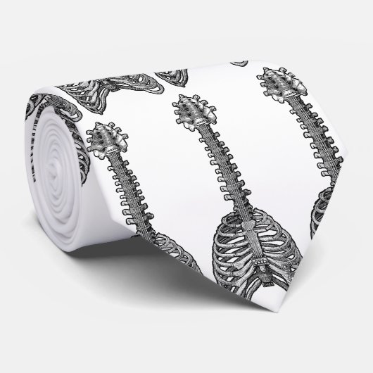 emek_bone_geetar_stropdas_wit stropdas (Opgerold)