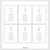 EMELIA 4 x 5,5" Zitplaatskaart Trouwwijn Labels (Vel)