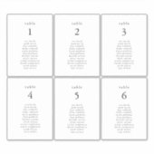 EMELIA 4 x 5,5" Zitplaatskaart Trouwwijn Labels (Voorkant)