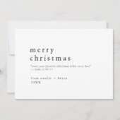 EMELIA Black Easy Bible Verse Religieuze Kerst Feestdagenkaart (Voorkant)