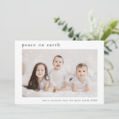 EMELIA Black Family Foto Vrede op Aarde Kerstmis Feestdagenkaart (Staand voorkant)