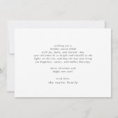 EMELIA Black Family Foto Vrede op Aarde Kerstmis Feestdagenkaart (Achterkant)