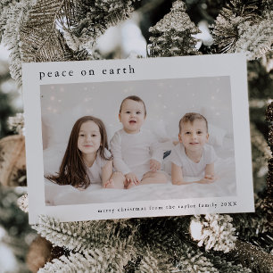 EMELIA Black Family Foto Vrede op Aarde Kerstmis Feestdagenkaart