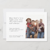 EMELIA Black Photo Easy Eenvoudige Religieuze Kers Feestdagenkaart (Voorkant)