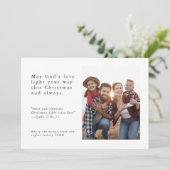 EMELIA Black Photo Easy Eenvoudige Religieuze Kers Feestdagenkaart (Staand voorkant)