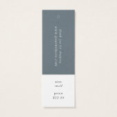 EMELIA Blue Hang Labels Kledinglabel Prijs Label Mini Visitekaartjes (Achterkant)