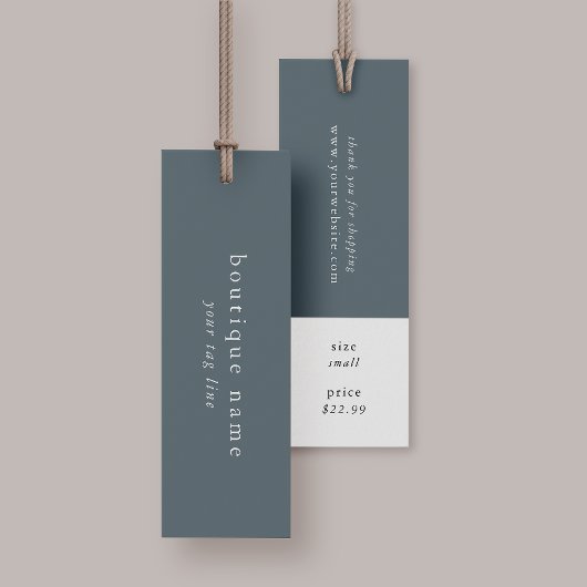 EMELIA Blue Hang Labels Kledinglabel Prijs Label Mini Visitekaartjes