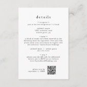 EMELIA Boho Chic Minimalistische Unieke Trouwdetai Informatiekaartje (Voorkant)