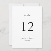 EMELIA Boho Clean Minimalistische Trouwtafelnummer Kaart (Voorkant)