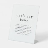 EMELIA Boho eenvoudig zeg niet Baby spel Baby show Reclamebord Met Voetstuk (Voorkant)