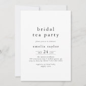 EMELIA Boho Minimalist Tea Party Vrijgezellenfeest Kaart (Voorkant)