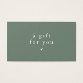 EMELIA Boho Sage Voucher Cadeaubon Sjabloon Visitekaartje (Voorkant)