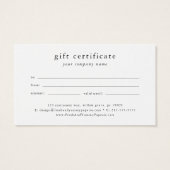 EMELIA Boho Sage Voucher Cadeaubon Sjabloon Visitekaartje (Achterkant)