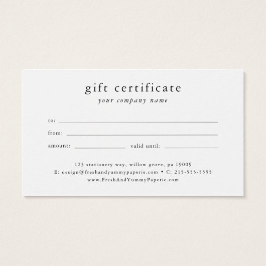 EMELIA Boho Sage Voucher Cadeaubon Sjabloon Visitekaartje (Achterkant)