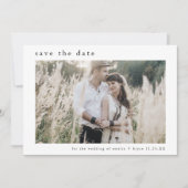 EMELIA Boho Trendy Fotominimalistische Unieke Huwe Save The Date (Voorkant)