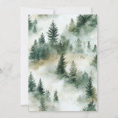 EMELIA Casual Woodland Mountain Forest Wedding Kaart (Achterkant)