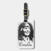 Emelia Earhart - Pilot Bagagelabel (Voorkant verticaal)
