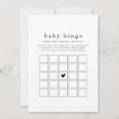EMELIA Eenvoudige Baby Bingo Baby shower Game Kaar Kaart (Voorkant)