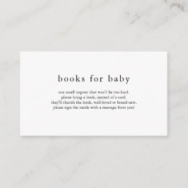 EMELIA Eenvoudige Boeken voor Baby Shower Kaart