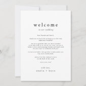 EMELIA Eenvoudige Wedding Weekend Reisschema Sjabl Kaart (Voorkant)