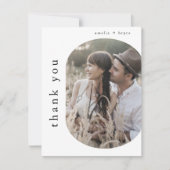 EMELIA Flat Moderne Boho Minimalistische Fotobruil Bedankkaart (Voorkant)