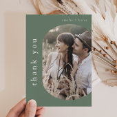 EMELIA Flat Natuur Rustic Woodland Fotobruiloft Bedankkaart