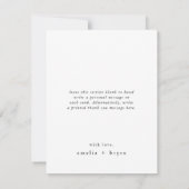 EMELIA Flat Unieke Rustieke Neutrale Fotobruiloft Bedankkaart (Achterkant)