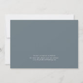 EMELIA Foto Dusty Blue Winter Minimal Wedding Save The Date (Achterkant)