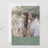 EMELIA Foto Natuur Rustiek Eenvoudig Houtland Huwe Save The Date (Voorkant)