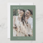 EMELIA Foto Woodland Natuur Green Forest Wedding Save The Date (Voorkant)