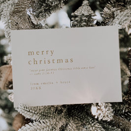 EMELIA Gold Easy Bible Verse Kerst Feestdagenkaart